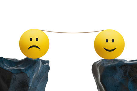 Mood improvement concept with smiliesの写真素材