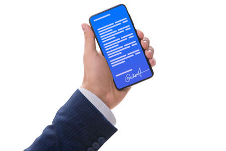 Electronic signature concept in the business