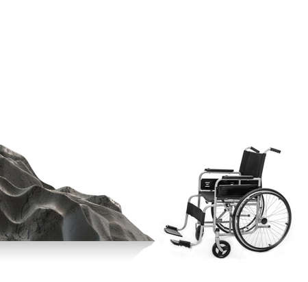 Accessibility concepth with wheelchair for disabledの写真素材