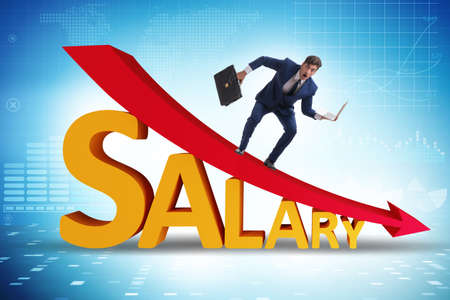 Salary inflation concept in crisisの写真素材