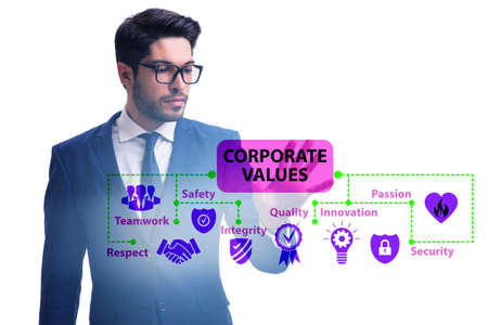 Businessman in the corporate values conceptの写真素材