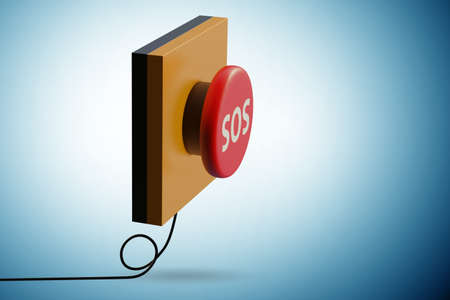 Concept of SOS - distress call in case of danger