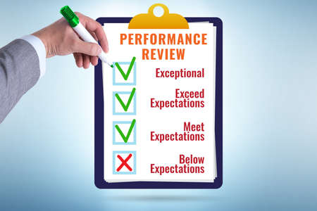 Employee annual performance review concept
