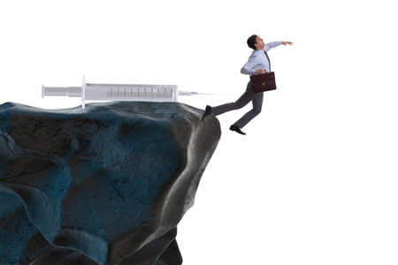 Businessman in anti drug conceptの写真素材