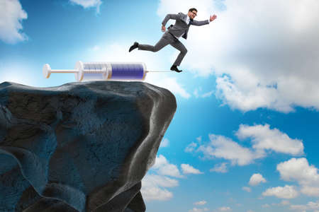 Businessman in anti drug conceptの写真素材