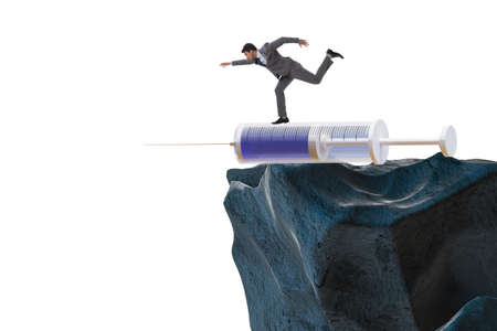 Businessman in anti drug conceptの写真素材