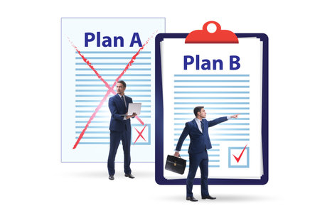 Concept of choosing between Plan A or Plan Bの写真素材