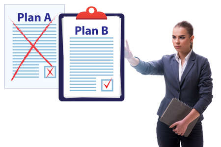 Concept of choosing between Plan A or Plan Bの写真素材
