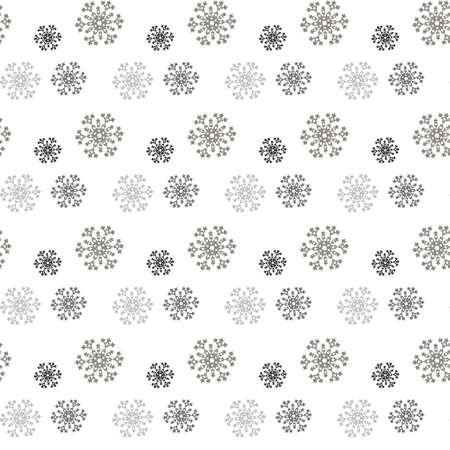 Snowflakes seamless pattern. Snow falls background. Symbol winter, Merry Christmas holiday, Happy New Year celebration Vector illustrationのイラスト素材