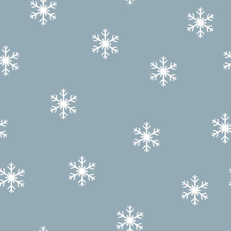 Seamless pattern of snowflakes on a blue background. Snowflakes seamlessのイラスト素材