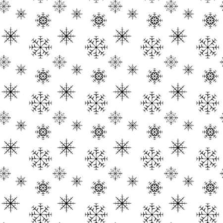 Seamless Snowflakes pattern Background for Christmas and New year. Vector Illustrationのイラスト素材
