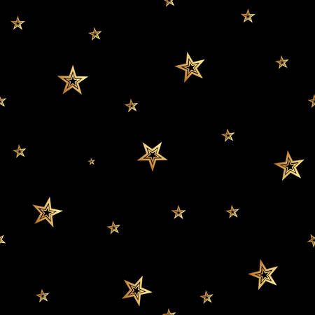 Star seamless pattern. Star sky seamless vector pattern. golden stars seamelssのイラスト素材
