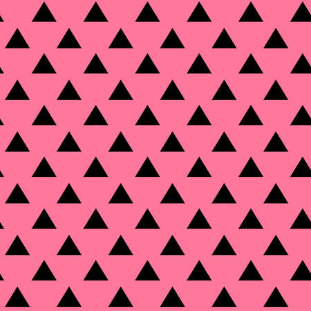 Seamless geometric pattern in retro 80s style. Pop art triangles, linesのイラスト素材