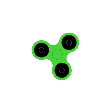 Hand spinner flat vector illustration. Hand spinner tricks. Badges, labels, banners, advertisements, brochures, business templates. Vector illustration isolated on white backgroundのイラスト素材