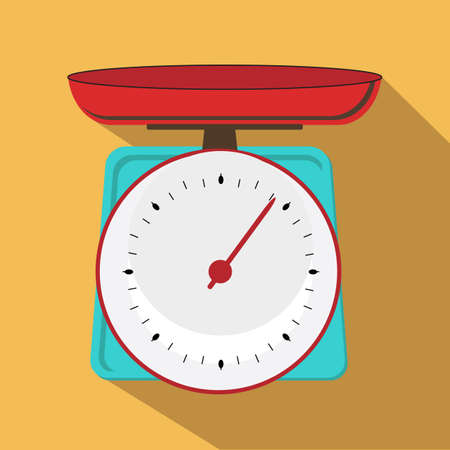 Weight Scale icon. Illustration of a domestic weigh-scale. のイラスト素材