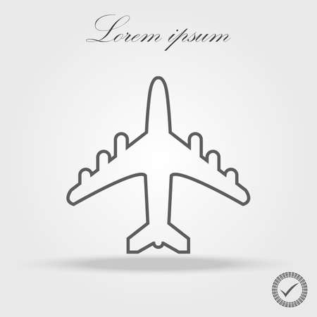 Outline Airplane Icon vector Illustrationのイラスト素材