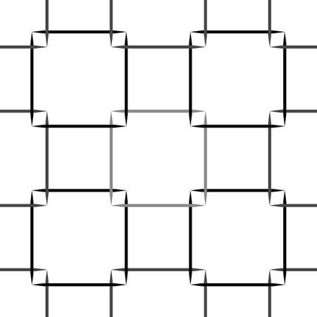 Black seamless squares pattern on white background, beautiful vector illustration.のイラスト素材