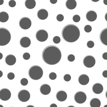 Circle seamless pattern. Abstract gold geometric modern background. Vector illustration. Shiny backdrop. Texture of white foil. Art decor style. Polka dots, confetti.のイラスト素材