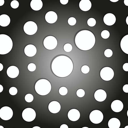 white circle seamless pattern. Abstract gold geometric modern background. Vector illustration. Shiny backdrop. Texture of white foil. Art decor style. Polka dots, confetti.のイラスト素材