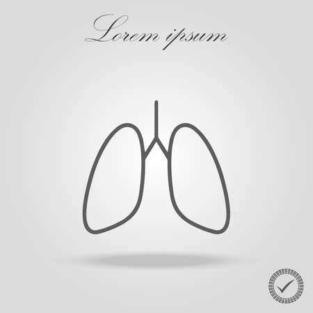 Lungs vector icon, organ symbol. Modern, simple flat vector illustration for web site or mobile app.のイラスト素材
