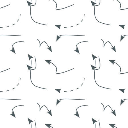 Arrow seamless pattern. Vector seamless pattern with drawn arrows eps 10のイラスト素材