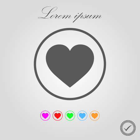 Heart Icon Vector with five Color Variations.のイラスト素材
