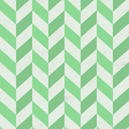 Seamless old green chevron pattern on paper texture. Vector Illustrationのイラスト素材