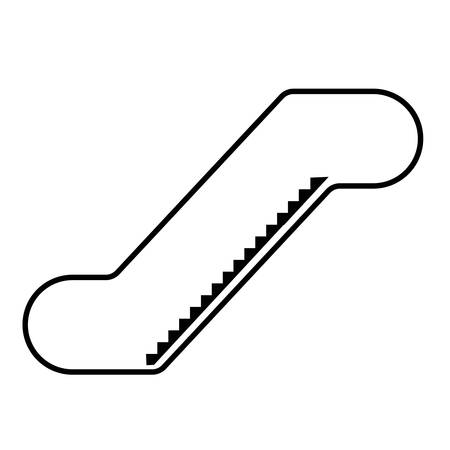 escalator icon on white backgroundのイラスト素材