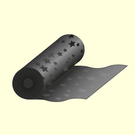vector icon of roll of fabric or paper roll. Textile roll icon of vector illustration for web and mobile designのイラスト素材