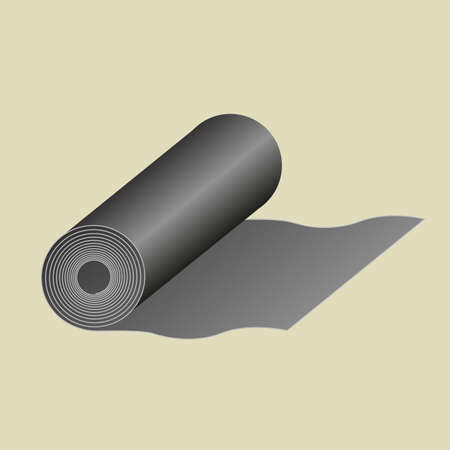 vector icon of roll of fabric or paper roll. Textile roll icon of vector illustration for web and mobile designのイラスト素材