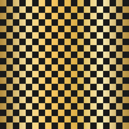 Vector modern empty Gold chess board background. Ready layout for your design.のイラスト素材