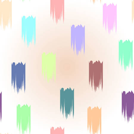 Vector hand painted abstract brush strokes pattern. Seamless repeat trendy background in pink, grey, blueのイラスト素材