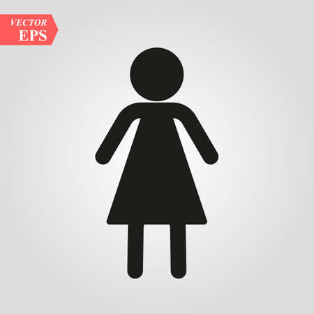 woman icon. vector sign symbol on white backgroundのイラスト素材