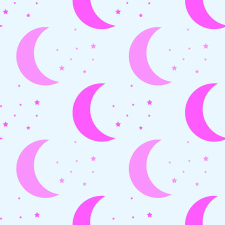 seamless pattern. children's pattern. night pattern. moon and star eps 10のイラスト素材
