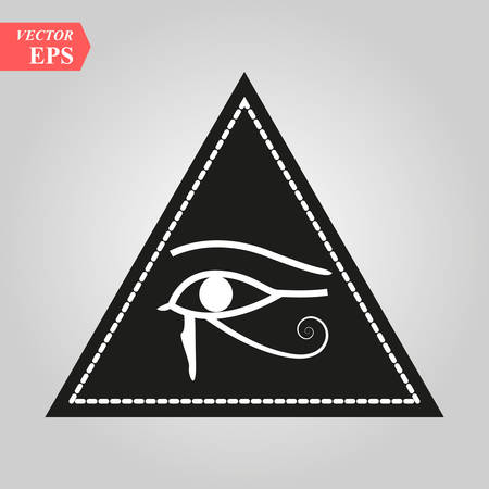 All seeing eye, magical element, eye, triangle, tattoo design vector illustration eps10のイラスト素材