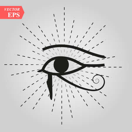 All-Seeing Eye of God The Eye of Providence Eye of Omniscience Luminous Delta Oculus Dei . Ancient mystical sacral symbol of Illuminati and Freemasonry. eps 10のイラスト素材