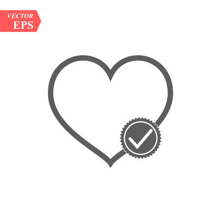 Modern heart line icon. Premium pictogram isolated on a white background. Vector illustration. Stroke high quality symbol. Heart icon in modern line style.のイラスト素材