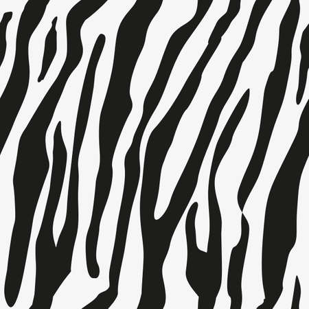 Zebra Stripes Seamless Pattern. Zebra print, animal skin, tiger stripes, abstract pattern, line background, fabric. Amazing hand drawn vector illustration. Poster, banner. Black and white artwork, eps10のイラスト素材