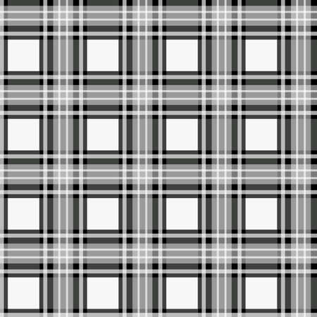 Black white check pixel square fabric texture seamless patternのイラスト素材