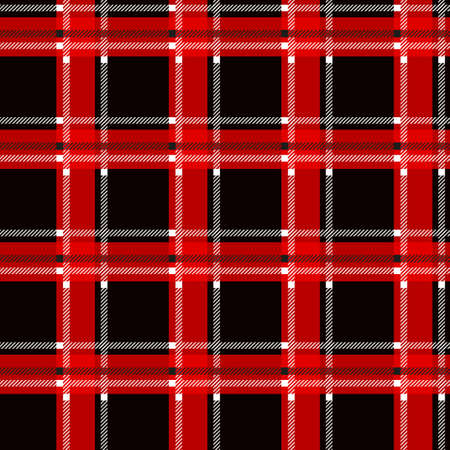 Red and black tartan plaid Scottish seamless pattern.のイラスト素材