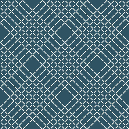 Abstract geometric pattern with lines, rhombuses a seamless vector background. Blue-white texture eps10のイラスト素材