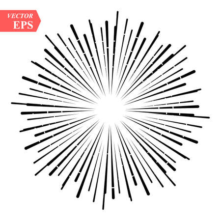 Vintage Sunburst. Star Brust. Design Decorated Element. Vector Illustration eps10のイラスト素材