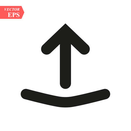 Upload Icon in trendy flat style isolated on grey background, for your web site design, app, logo, UI. Vector illustration, EPS 10.のイラスト素材