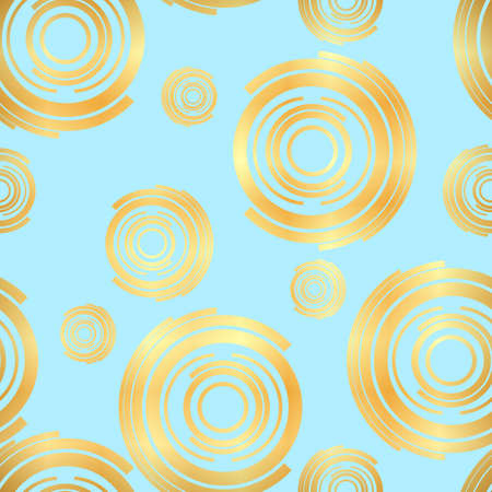 Classic seamless gold glitter pattern circle ornate. Seamless circles background.のイラスト素材