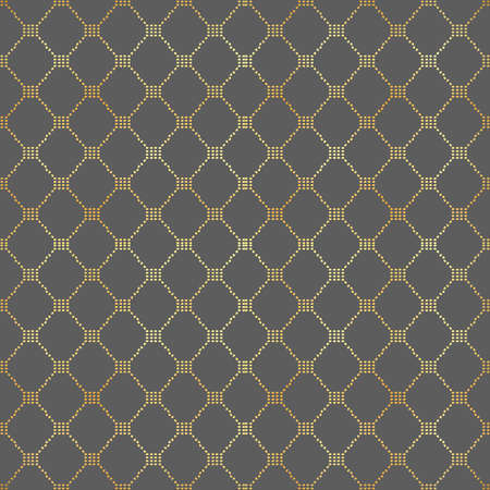 Geometric repeating ornament. Seamless abstract modern texture with diagonal golden dots for wallpapers and background eps10のイラスト素材