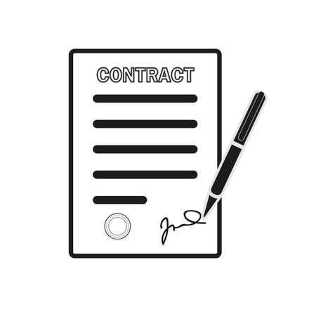 Lease Contract Icon. Professional, pixel perfect icons optimized for both large and small resolutions. EPS10 format.のイラスト素材