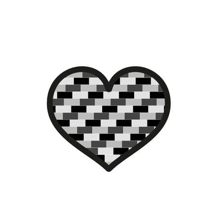 Chess heart icon. Simple illustration of chess heart vector icon for web design isolated on white background eps10のイラスト素材