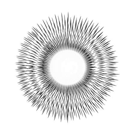 Sun burst, star burst sunshine. Radiating from the center of thin beams, lines. Vector illustration. Design element for logo, signs Dynamic style Abstract explosion, speed motion lines from the middle eps10のイラスト素材