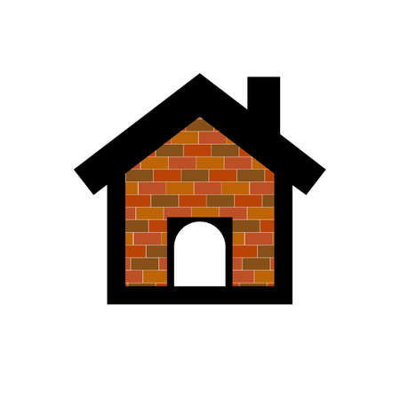 Dog house icon on white background. Vector illustrationのイラスト素材