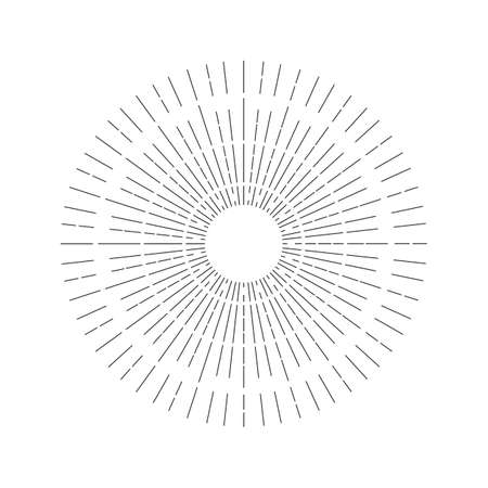 Sunburst sun burst or sunlight line art vector icon for apps and websites eps 10のイラスト素材